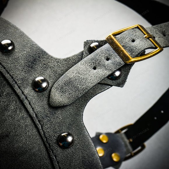 Steampunk Full Face Plague Doctor Mask - Grey - Picture 8 of 8
